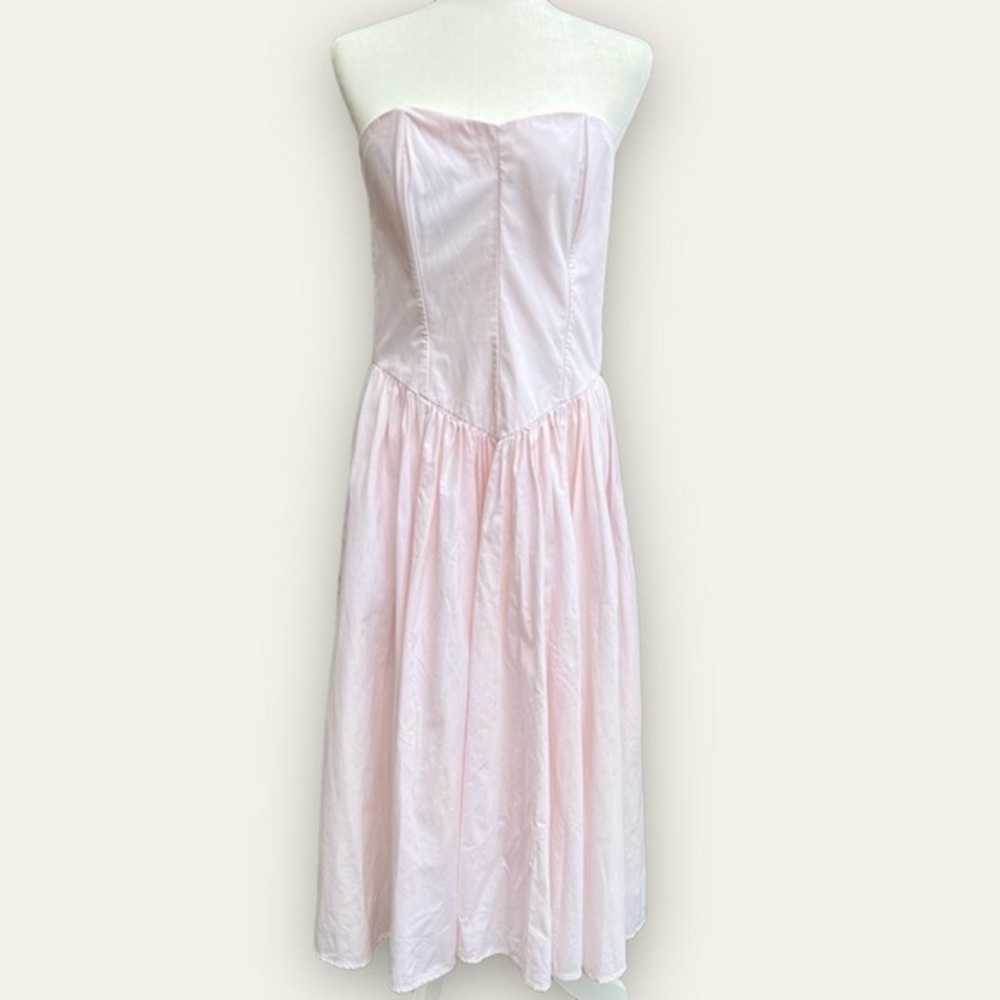 Skatie Pink Strapless Sundress for Prom